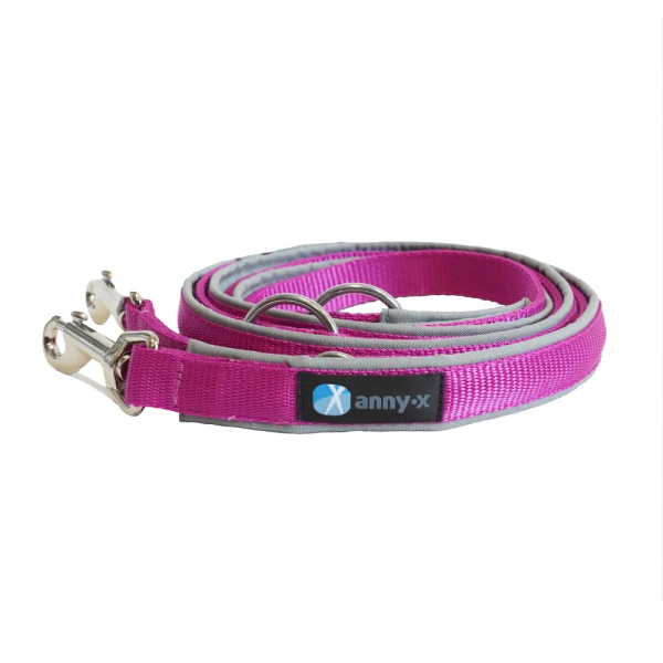 annyx Führleine Bolt Fun Middle grau/pink
